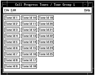 A window showing the tones in Tone Group 1.
