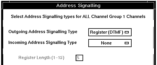 The Address Signaling window.