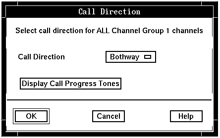 The Call Direction window.