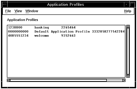 A screen capture of the Application Profiles window showing the profile details previously entered.