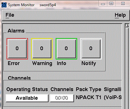 Screen capture of a System Monitor window, as described in the text that follows the figure