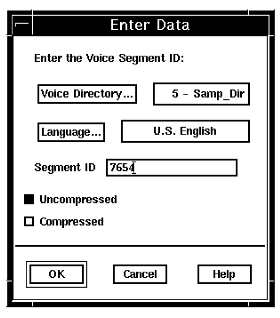 A screen capture of an Enter Data window